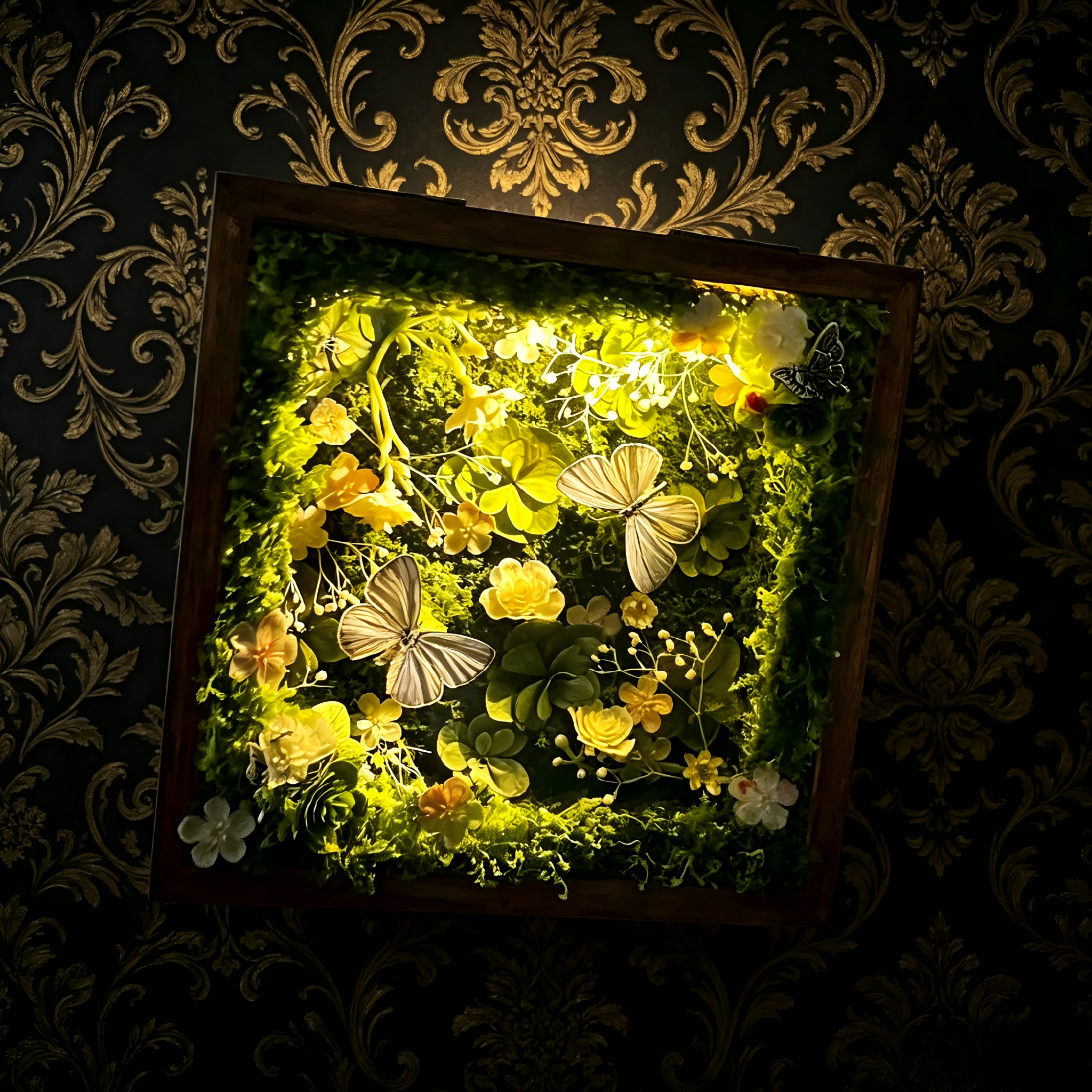Enchanted Botanical Butterfly Music Box Diorama